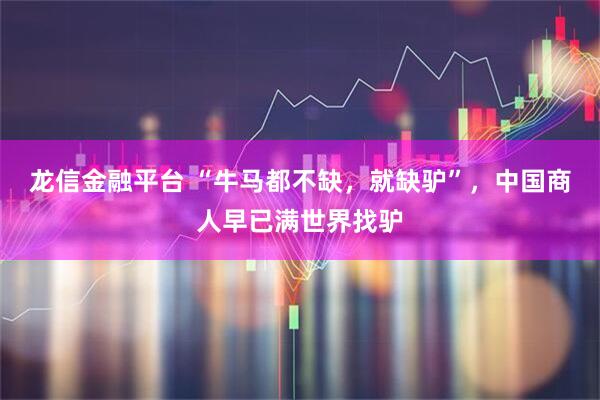 龙信金融平台 “牛马都不缺，就缺驴”，中国商人早已满世界找驴