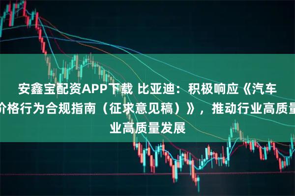 安鑫宝配资APP下载 比亚迪：积极响应《汽车行业价格行为合规指南（征求意见稿）》，推动行业高质量发展